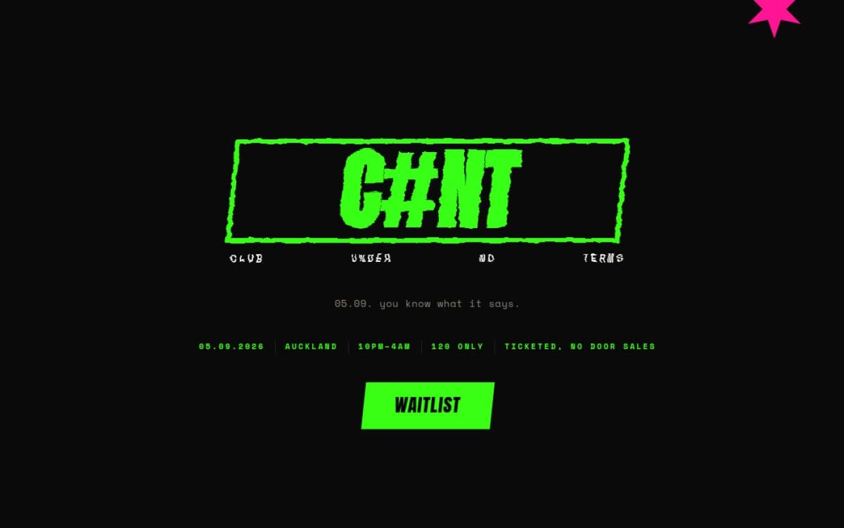 C#NT — Club Under No Terms website